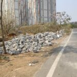 Construction Waste Dumped by Roadside in Financial District